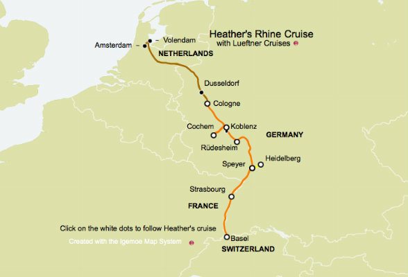 Rhine River On A Map Of Europe European river cruise   Rhine River map | Heather on her travels